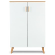 Cabinet FRISK 117x80 cm white/brown