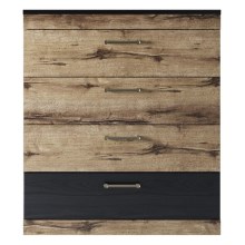 Cabinet LANDU 91,5x80 cm monastery oak/black