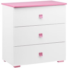 Cabinet PABIS 87x83 cm white/pink