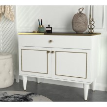 Cabinet RAVENNA 76x90 cm white/gold