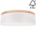 Ceiling light BENITA 4xE27/25W/230V d. 58 cm creamy/oak – FSC certified