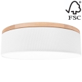 Ceiling light BENITA 4xE27/25W/230V d. 58 cm white/oak – FSC certified