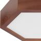 Ceiling light HEX 1xE27/60W/230V d. 32 cm pine brown