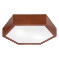 Ceiling light HEX 2xE27/60W/230V d. 43 cm pine brown