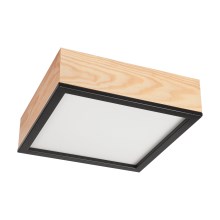 Ceiling light NATURAL SQUARE 2xE27/15W/230V 31x31 cm pine/black