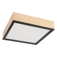 Ceiling light NATURAL SQUARE 4xE27/15W/230V 39x39 cm pine/black