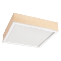 Ceiling light NATURAL SQUARE 4xE27/15W/230V 39x39 cm pine/white