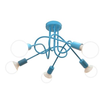 Ceiling light OXFORD 5xE27/60W/230V blue