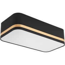 Ceiling light SIRJA SQUARE STRIPE 2xE27/15W/230V black/gold