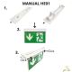 Ceiling mounting set for emergency lights