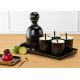 Ceramic set of cups with carafe and tray KENDI black