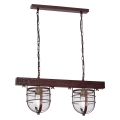 Chandelier on a chain ANDER 2xE27/60W/230V dark brown