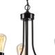 Chandelier on a chain GINA 3xE27/60W/230V black