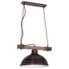 Chandelier on a chain HAKON 1xE27/60W/230V natural wood