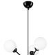 Chandelier on a pole RUBBY BALL 6xG9/5W/230V black