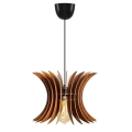Chandelier on a string 1xE27/60W/230V brown d. 20 cm wood