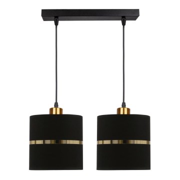 Chandelier on a string ASSAM 2xE27/60W/230V black/gold