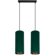 Chandelier on a string AVALO 2xE27/60W/230V green/copper