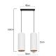 Chandelier on a string AVALO 2xE27/60W/230V white/copper