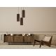 Chandelier on a string AVALO 3xE27/60W/230V d. 35 cm brown/copper