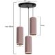 Chandelier on a string AVALO 3xE27/60W/230V d. 35 cm pink/copper