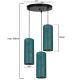 Chandelier on a string AVALO 3xE27/60W/230V d. 35 cm turquoise/gold
