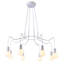 Chandelier on a string BASSO 8xE27/40W/230V white