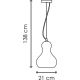Chandelier on a string BELLO 1xE27/40W/230V d. 21 cm copper