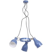 Chandelier on a string BJORN BLUE 3xE27/60W/230V
