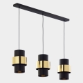 Chandelier on a string CALISTO 3xE27/15W/230V gold/black