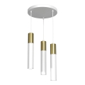 Chandelier on a string CASSA 3xGU10/8W/230V white/golden