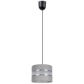 Chandelier on a string CORAL 1xE27/60W/230V d. 20 cm grey