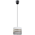 Chandelier on a string CORAL 1xE27/60W/230V d. 20 cm white/grey