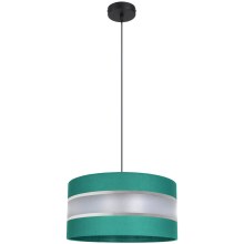 Chandelier on a string CORAL 1xE27/60W/230V d. 40 cm green