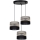 Chandelier on a string CORAL 3xE27/60W/230V black/grey