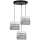 Chandelier on a string CORAL 3xE27/60W/230V white/grey