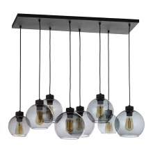 Chandelier on a string CUBUS 8xE27/60W/230V black