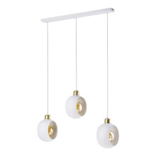 Chandelier on a string CYKLOP 3xE27/60W/230V white