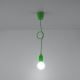 Chandelier on a string DIEGO 1xE27/60W/230V green