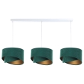 Chandelier on a string GALAXY 3xE27/60W/230V green/gold