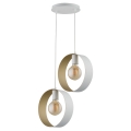 Chandelier on a string HAPPY 2xE27/60W/230V white/gold