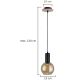 Chandelier on a string JANTAR WOOD 1xE27/60W/230V