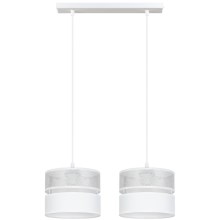 Chandelier on a string LIMA 2xE27/60W/230V silver/white