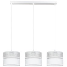 Chandelier on a string LIMA 3xE27/60W/230V silver/white
