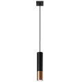 Chandelier on a string LOOPEZ 1xGU10/40W/230V black/copper