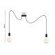 Chandelier on a string MIROS 2xE27/60W/230V black