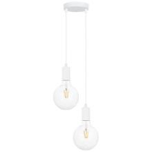 Chandelier on a string MIROS 2xE27/60W/230V round white