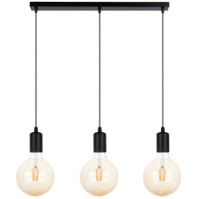 Chandelier on a string MIROS 3xE27/60W/230V black