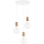 Chandelier on a string MIROS 3xE27/60W/230V round white/copper