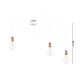 Chandelier on a string MIROS 3xE27/60W/230V white/copper